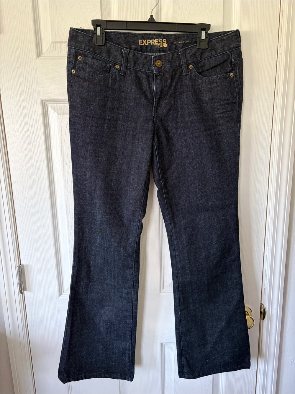 Express Dark Indigo Wide Leg Jeans